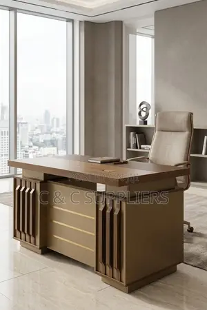 Executive Modern Brown Study Desk-140cm