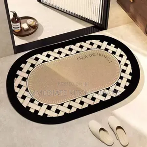 Big Size Oval Absorbent Bathroom / Door Mat