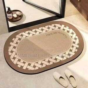 Big Size Oval Absorbent Bathroom / Door Mat