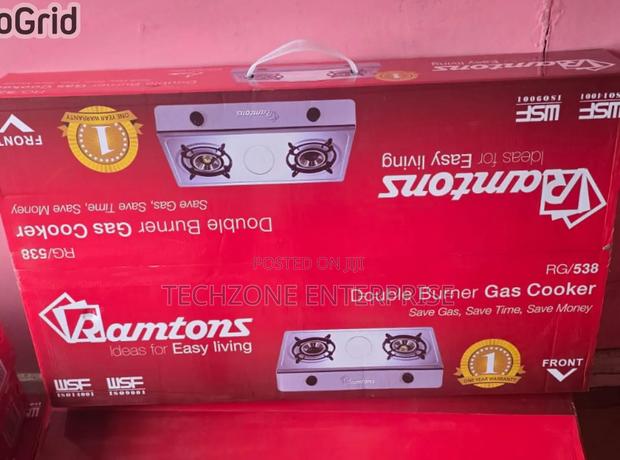 Ramtons RG/538 Double Burner Gas Cooker With Auto Ignition  - thumbnail 2