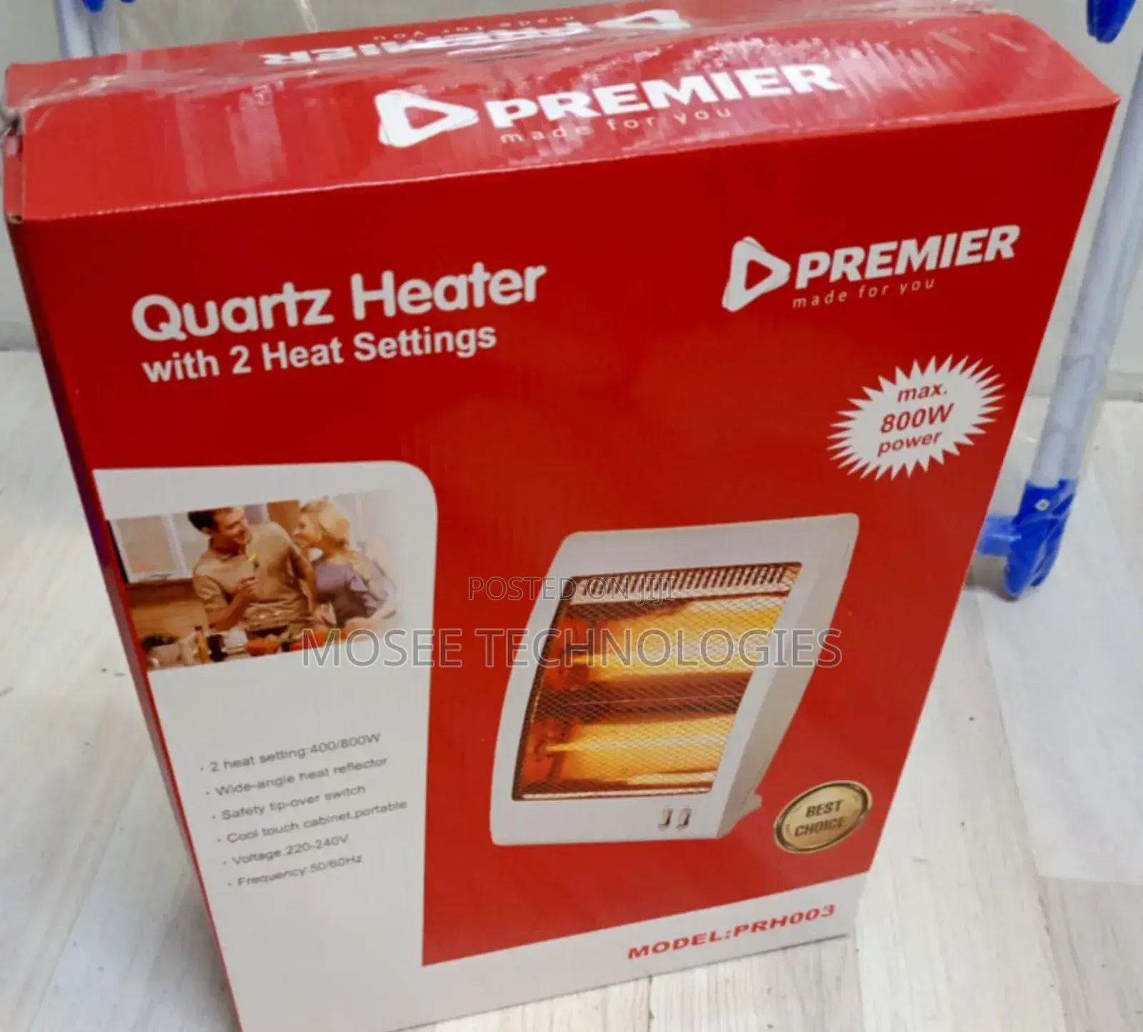 Premier 2-Setting Quartz Heater 800W
