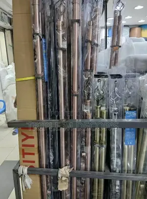 3m Black/Bronze/Gold Double Curtain Rods