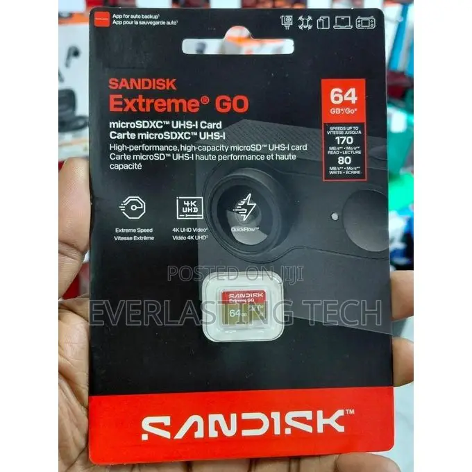 Sandisk Extreme GO 64GB Micro SDXC Up to 170mb/S Read