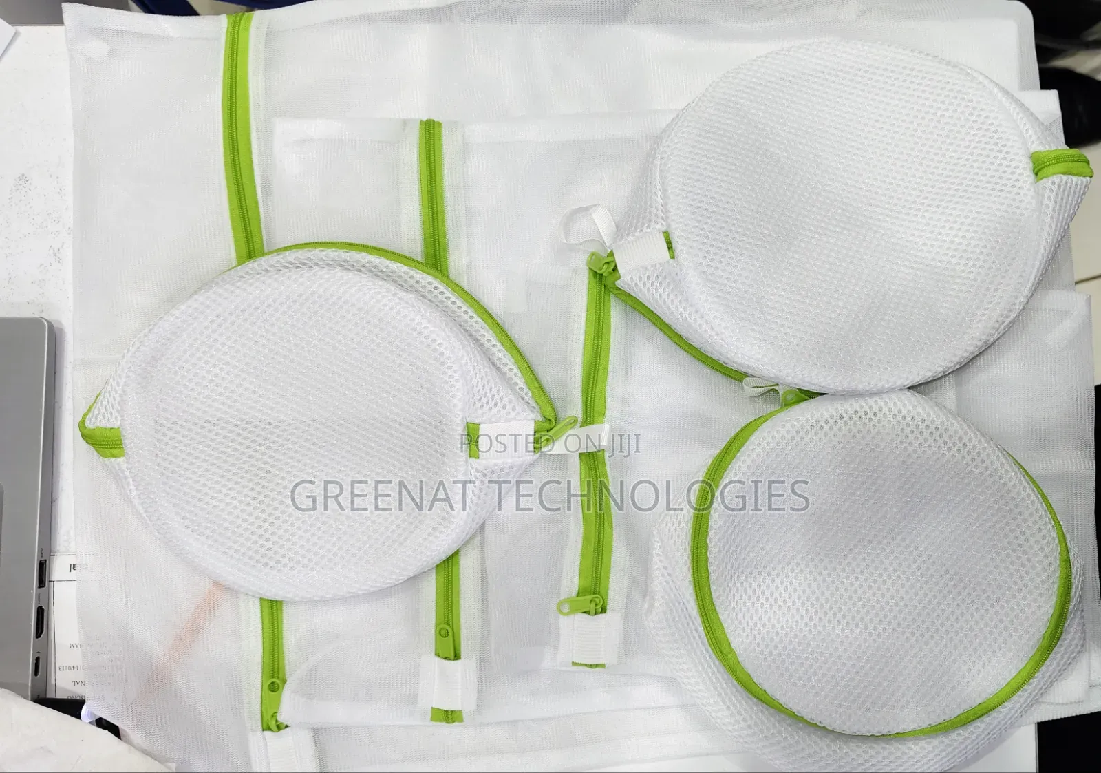 6Pcs Laundry Mesh Wash Bags Set - 3 Round + 3 Rectangular