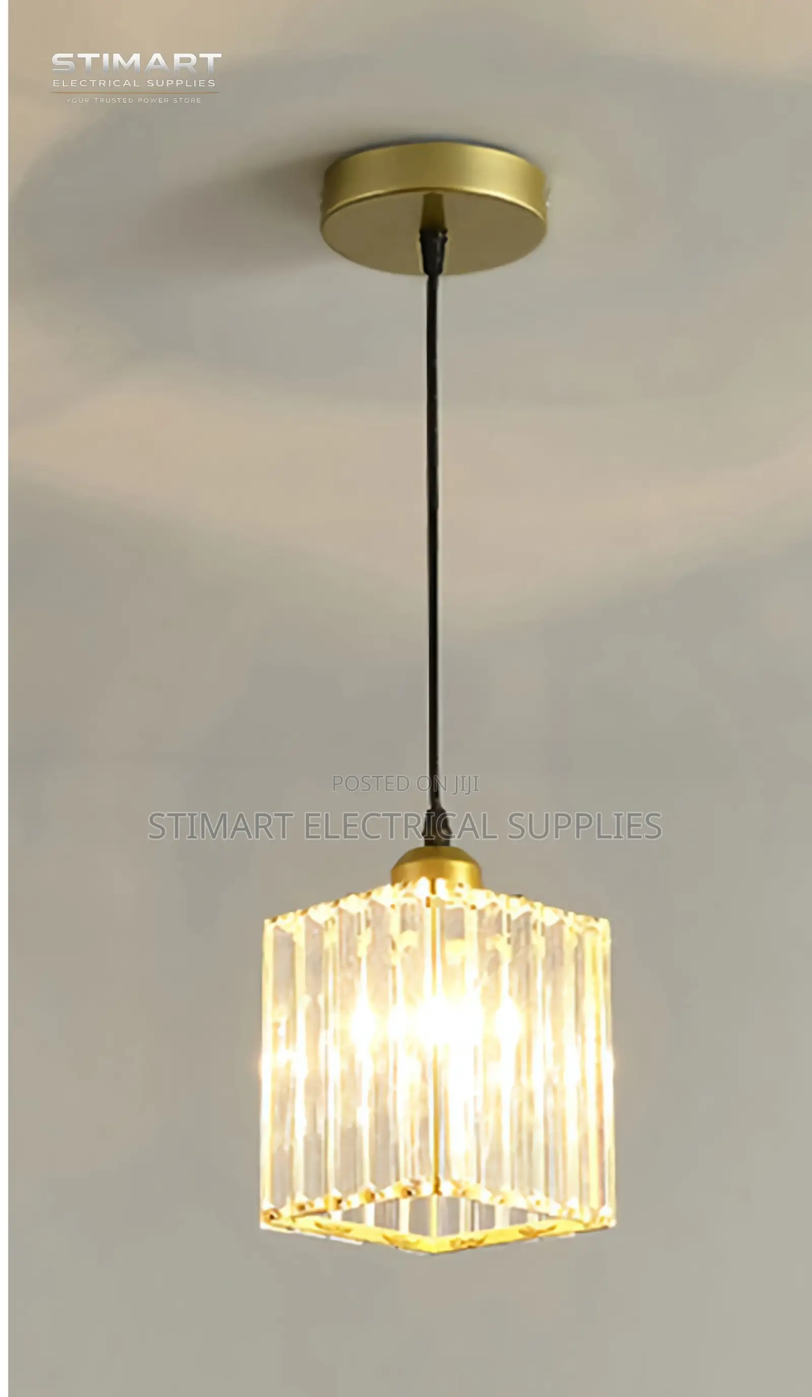 Modern Cube Crystal Glass Pendant Light