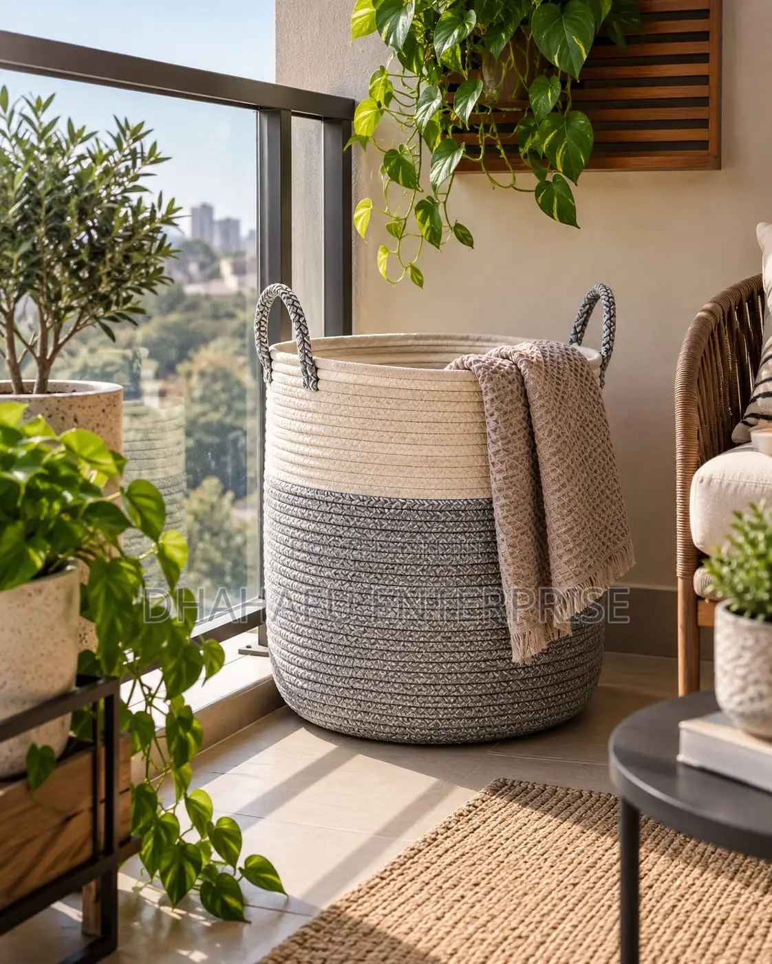 Cotton Rope Laundry Basket
