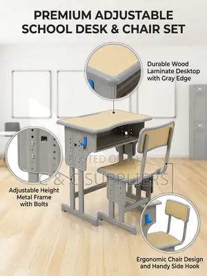 Study Writing Kids Desk Chair Set