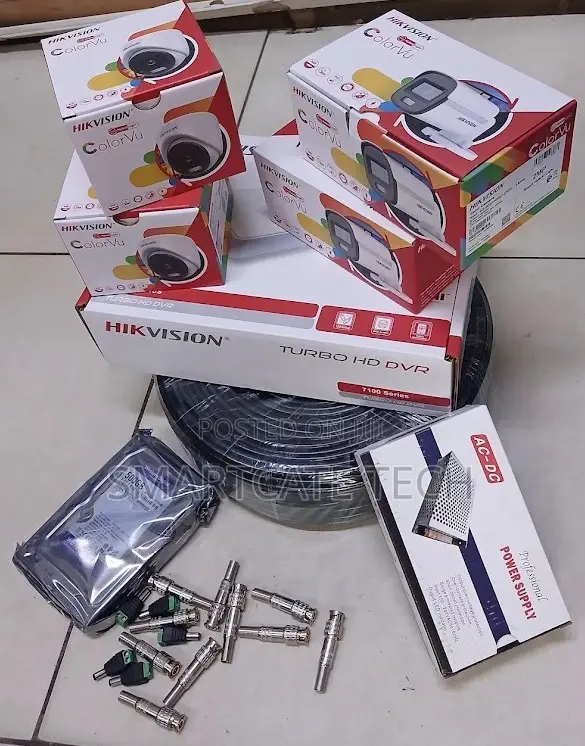 Hikvision ColorVu CCTV Kit – 4 Cameras Full Color Night Vision