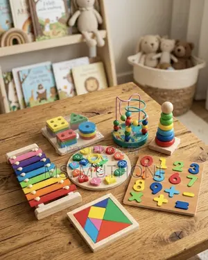 8-in-1 Wooden Montessori Learning Bundle Toy Set