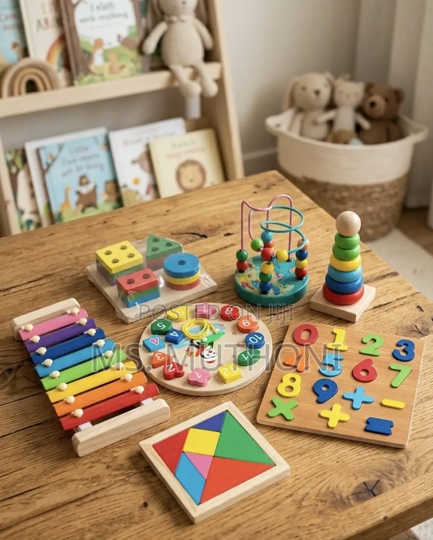8-in-1 Wooden Montessori Learning Bundle Toy Set