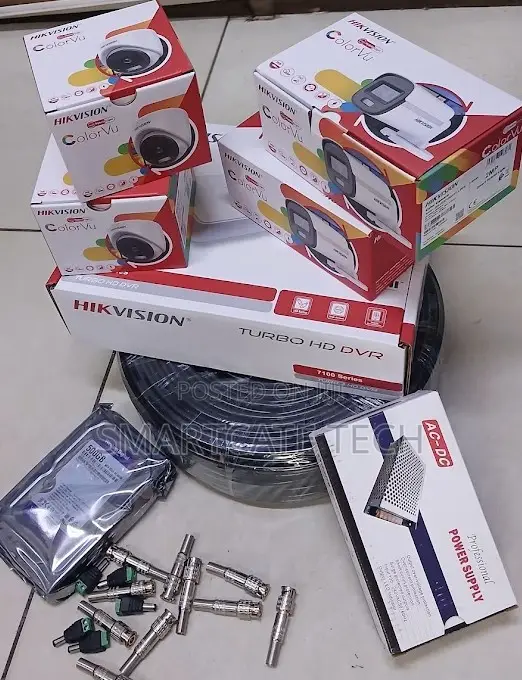 Hikvision ColorVu 4 Camera Security CCTV System – Clear Night Vision
