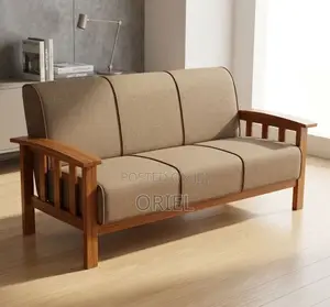 Office Sofa : 7-Seater Fabric Home Office Sofa