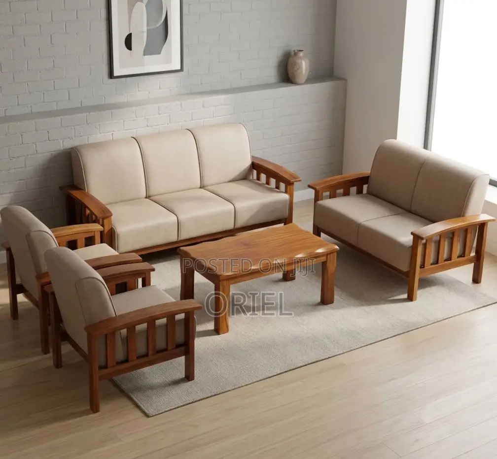 Office Sofa : 7-Seater Fabric Home Office Sofa