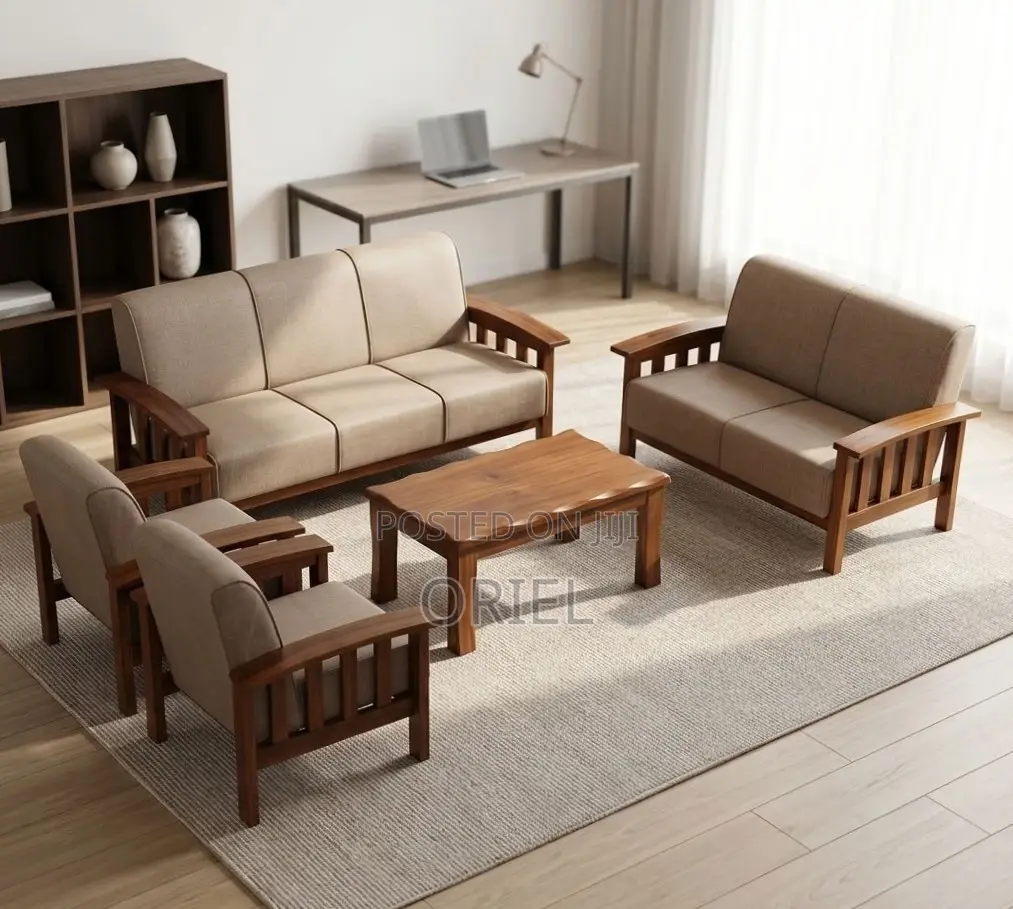 Office Sofa : 7-Seater Fabric Home Office Sofa