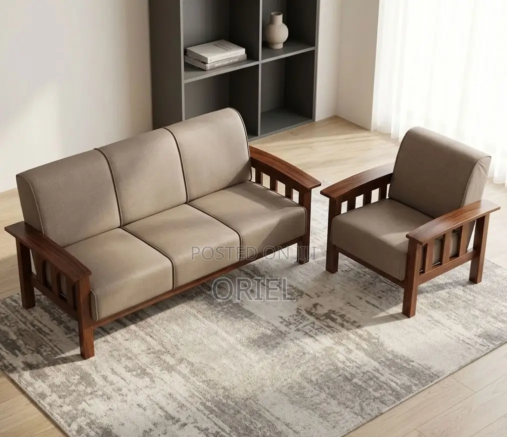 Office Sofa : 7-Seater Fabric Home Office Sofa