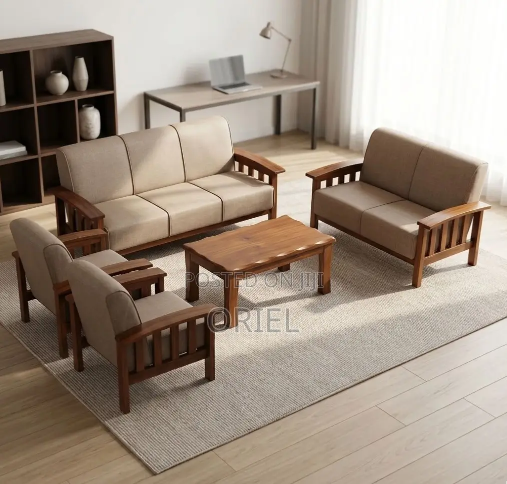 Office Sofa : 7-Seater Fabric Home Office Sofa