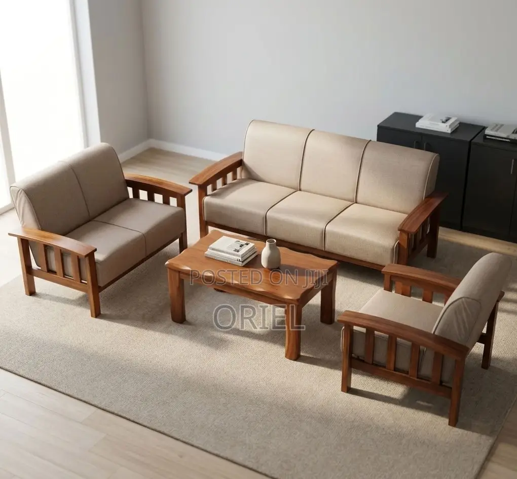 Office Sofa : 7-Seater Fabric Home Office Sofa
