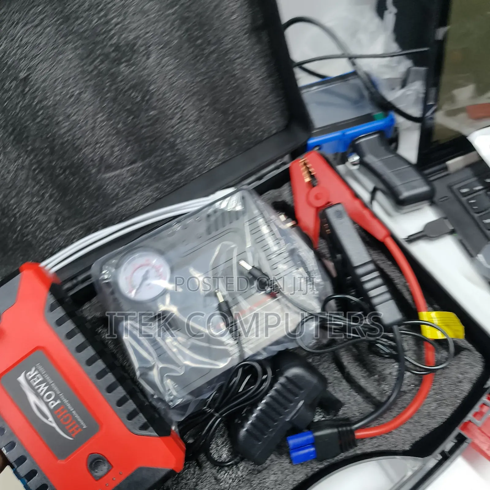 All-in-One Automotive Emergency Starter and Air Compressor Kit