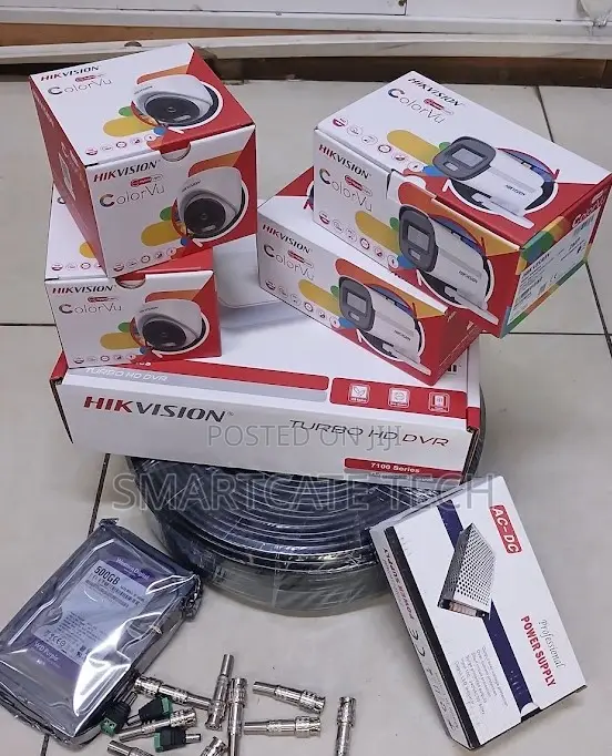 Hikvision 4 Channel ColorVu CCTV Kit –4Cameras Full Color Night Vision
