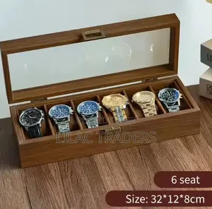 Luxury 6-Slot Watch Organizer Box | PU Leather Galo