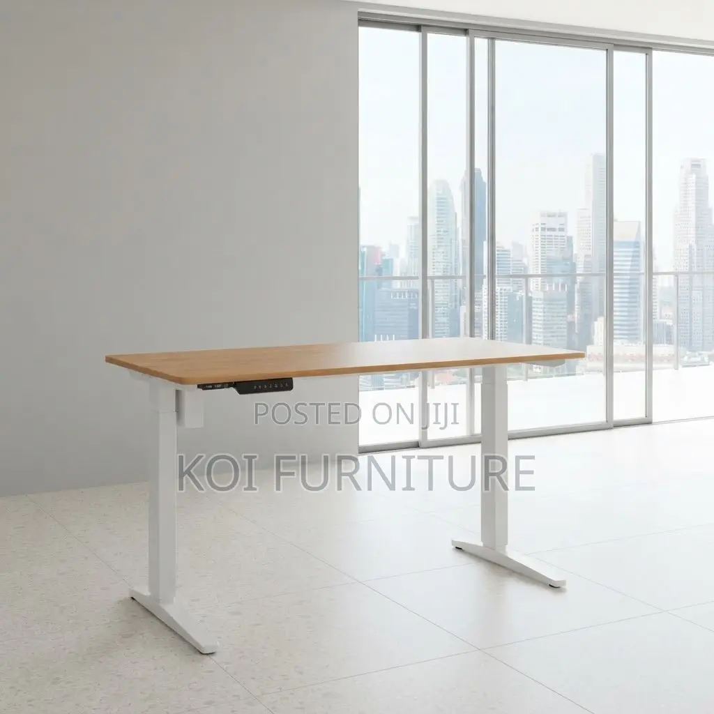 Office Desk; Ergonomic Brown 1.4 Meters Adjustable Home Office Desk