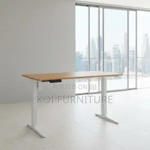 Office Desk; Ergonomic Brown 1.4 Meters Adjustable Home Office Desk