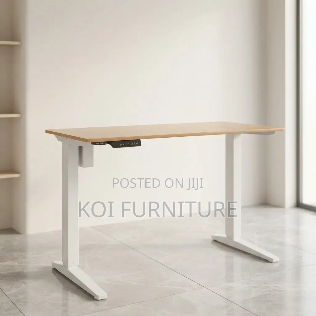 Office Desk; Ergonomic Brown 1.4 Meters Adjustable Home Office Desk