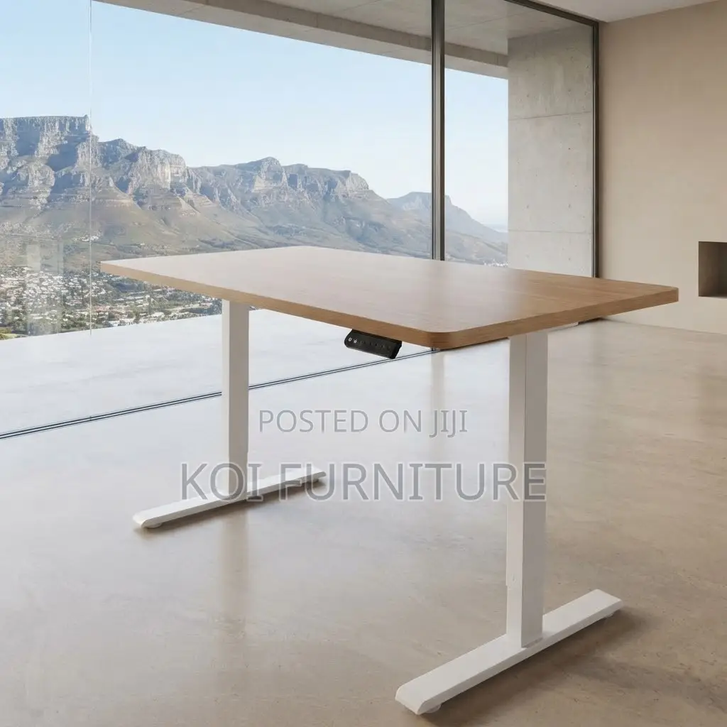 Office Desk; Ergonomic Brown 1.4 Meters Adjustable Home Office Desk