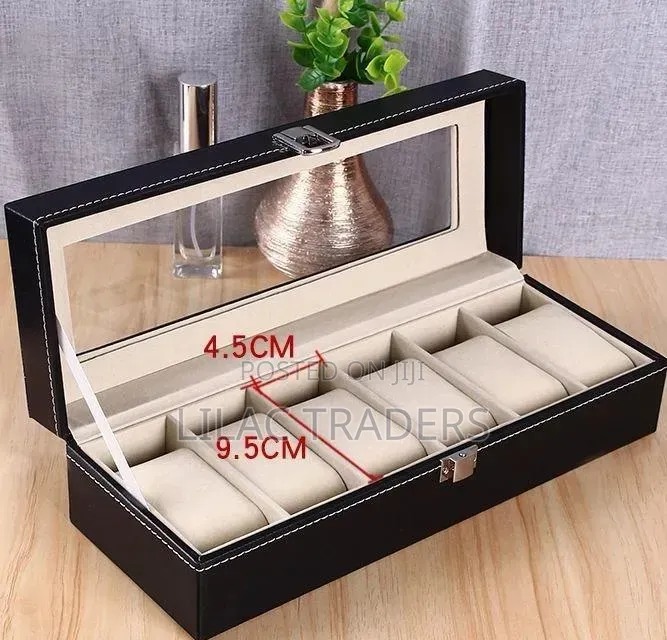 Luxury 6-Slot Watch Organizer Box | Scratch Protection Galo