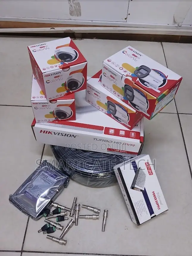 Hikvision 4CH DVR Kit With ColorVu Cameras Full Color Night