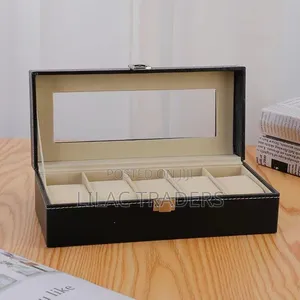 6-Slot Watch Organizer Storage Box – Black Galo