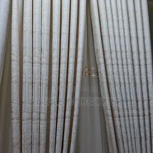 Bright Floral Print Dining Room Window Drapes