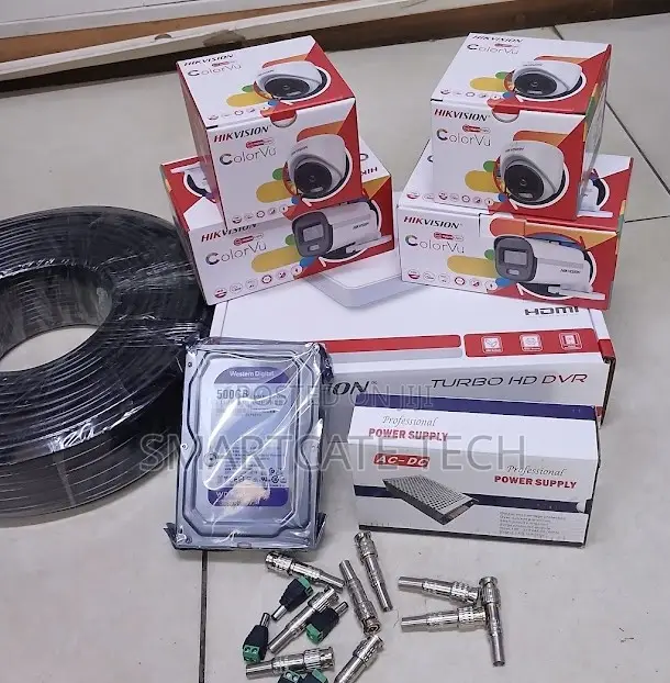 Hikvision 4CH DVR CCTV Kit 4 Cameras Clear Night Vision