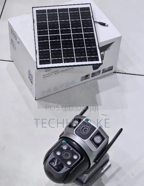 Outdoor 4g Simcard Rotating Camera With Solar Panel 4mp Video