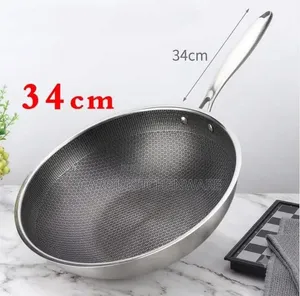 34 Cm Wok Pan / 34 Cm Honey Comb Nonstick Pan