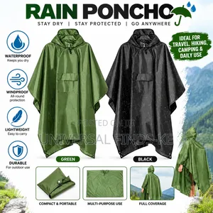 Rain Poncho Coat – Waterproof Hooded Rain Jacket for Outdoor Activity