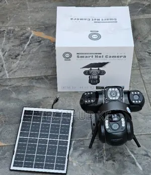 Solar Powered 4g Triple Lens Outoor PTZ Camera With 3 Lenses