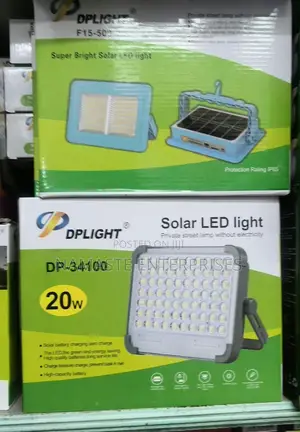 DPLIGHT Solar LED Light - Rechargeable Solar Street Lamp Flood Light