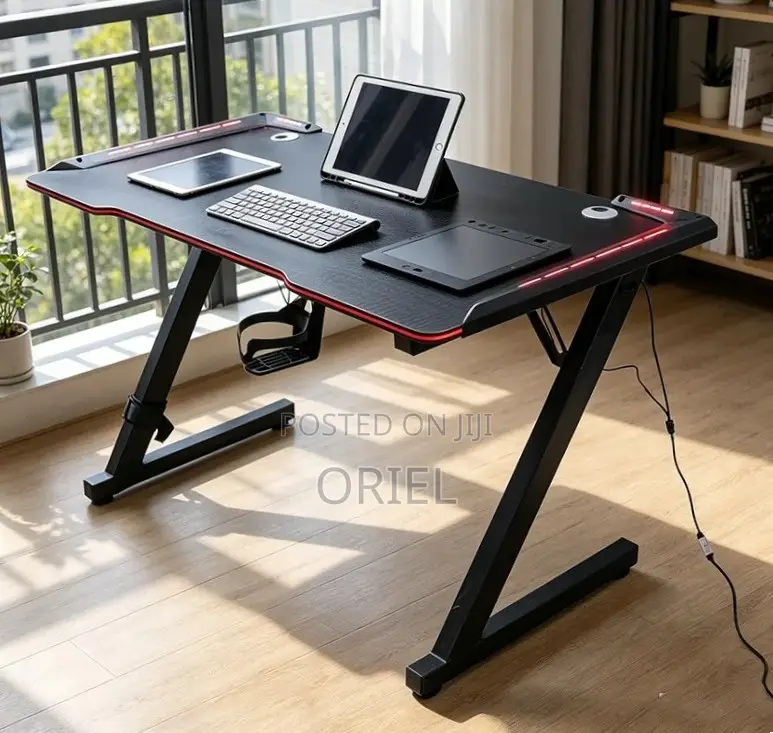 Office Desk : LED Gaming Workstation Desk