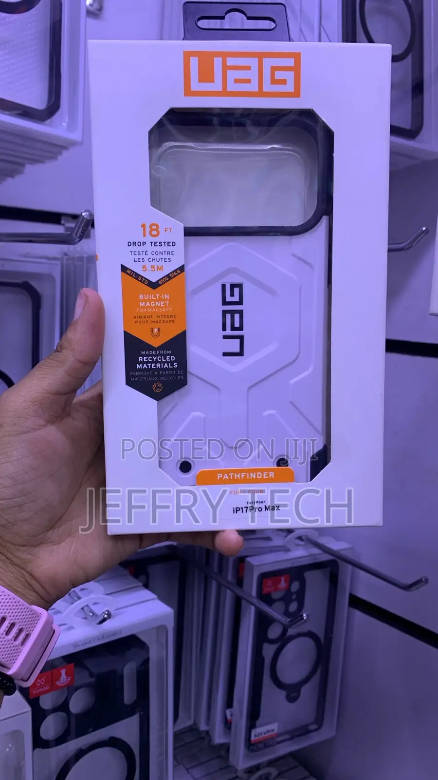 White UAG (Urban Armor Gear) MagSafe Case for the iPhone 17 Pro Max.