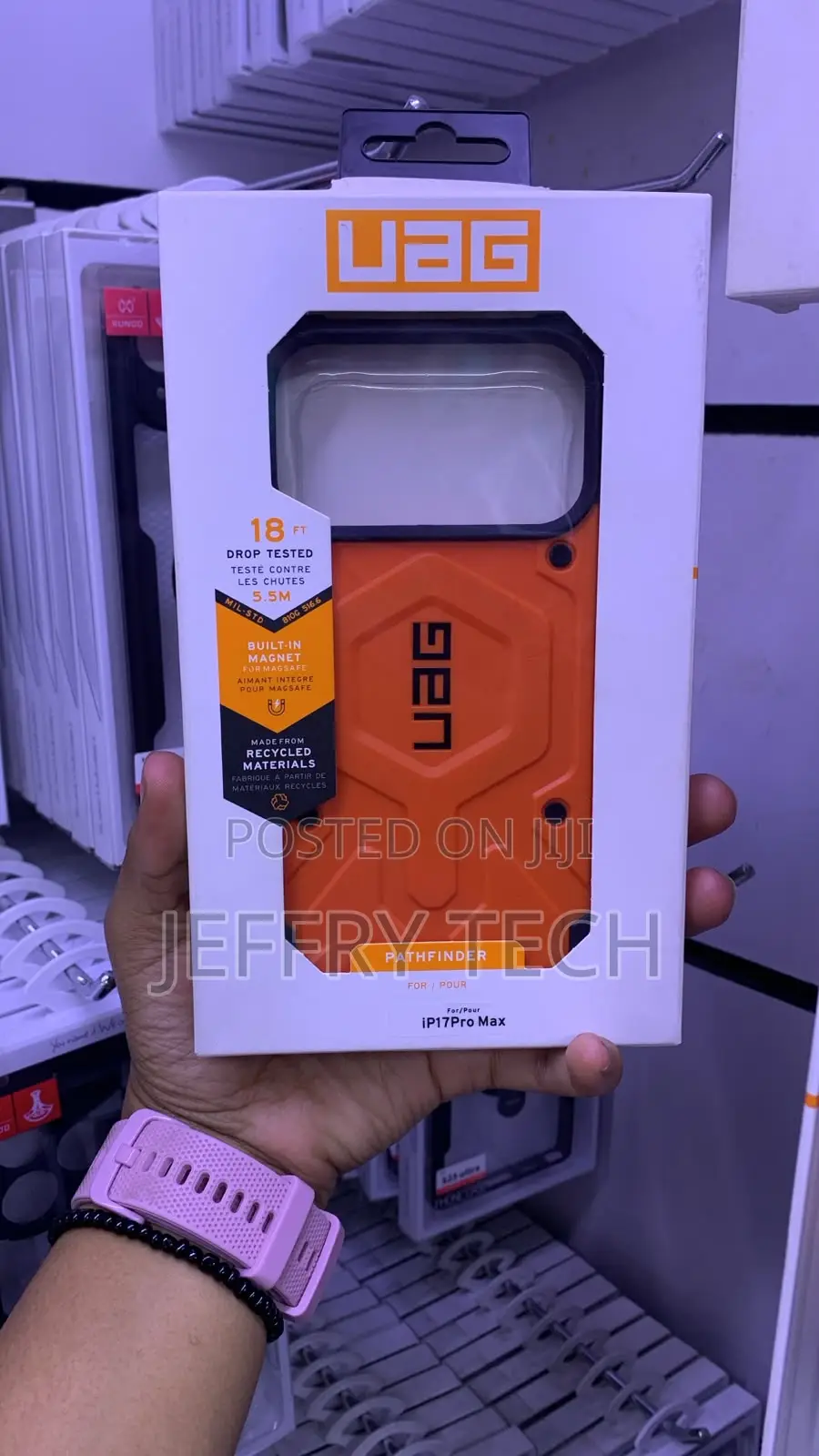White UAG (Urban Armor Gear) MagSafe Case for the iPhone 17 Pro Max.