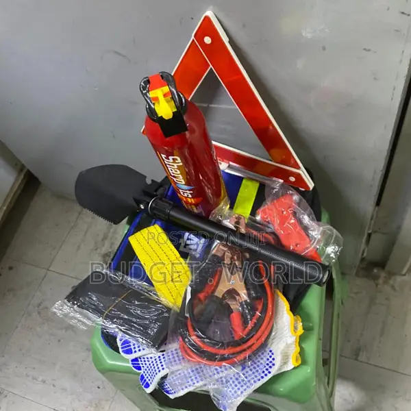Professional 9pc Car Emergency Kit Fire Extinguisher Safety Kit