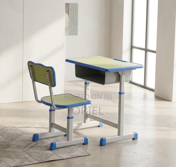 Kids Study Set : Height Adjustable Modern Kids Study Desk Set - thumbnail 2