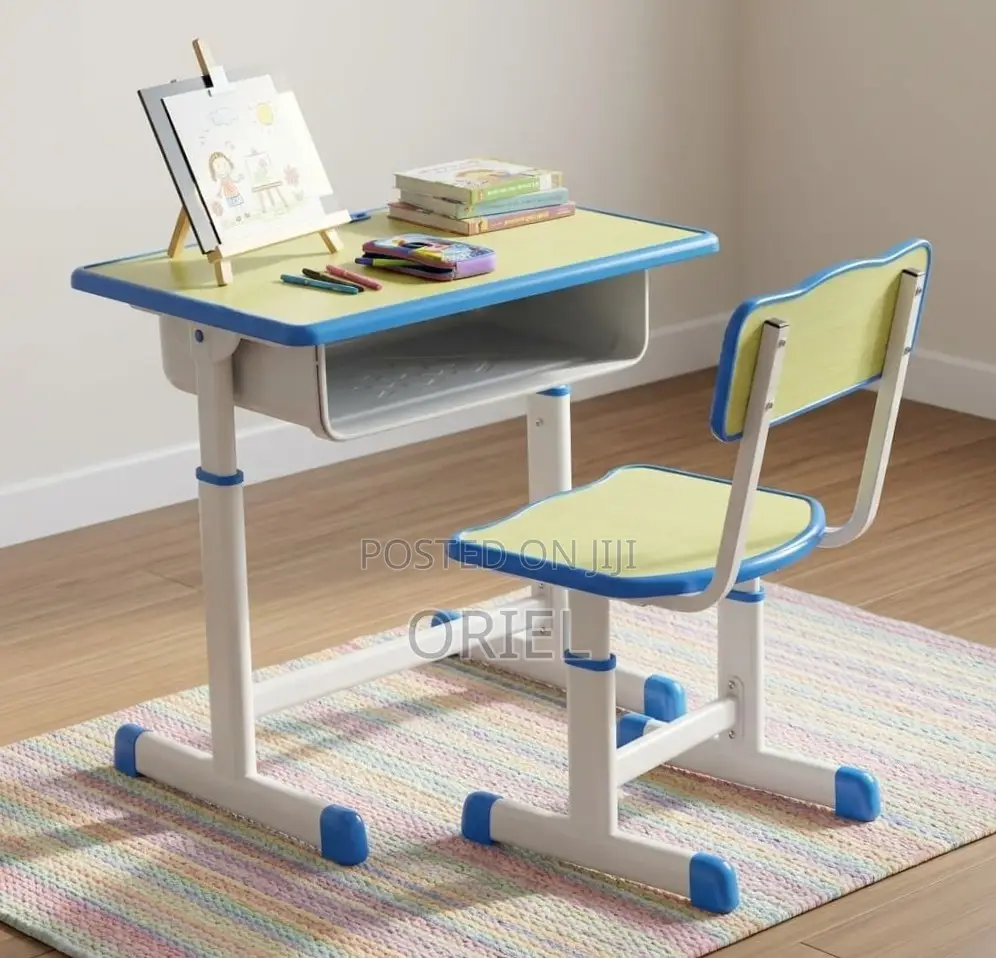 Kids Study Set : Height Adjustable Modern Kids Study Desk Set