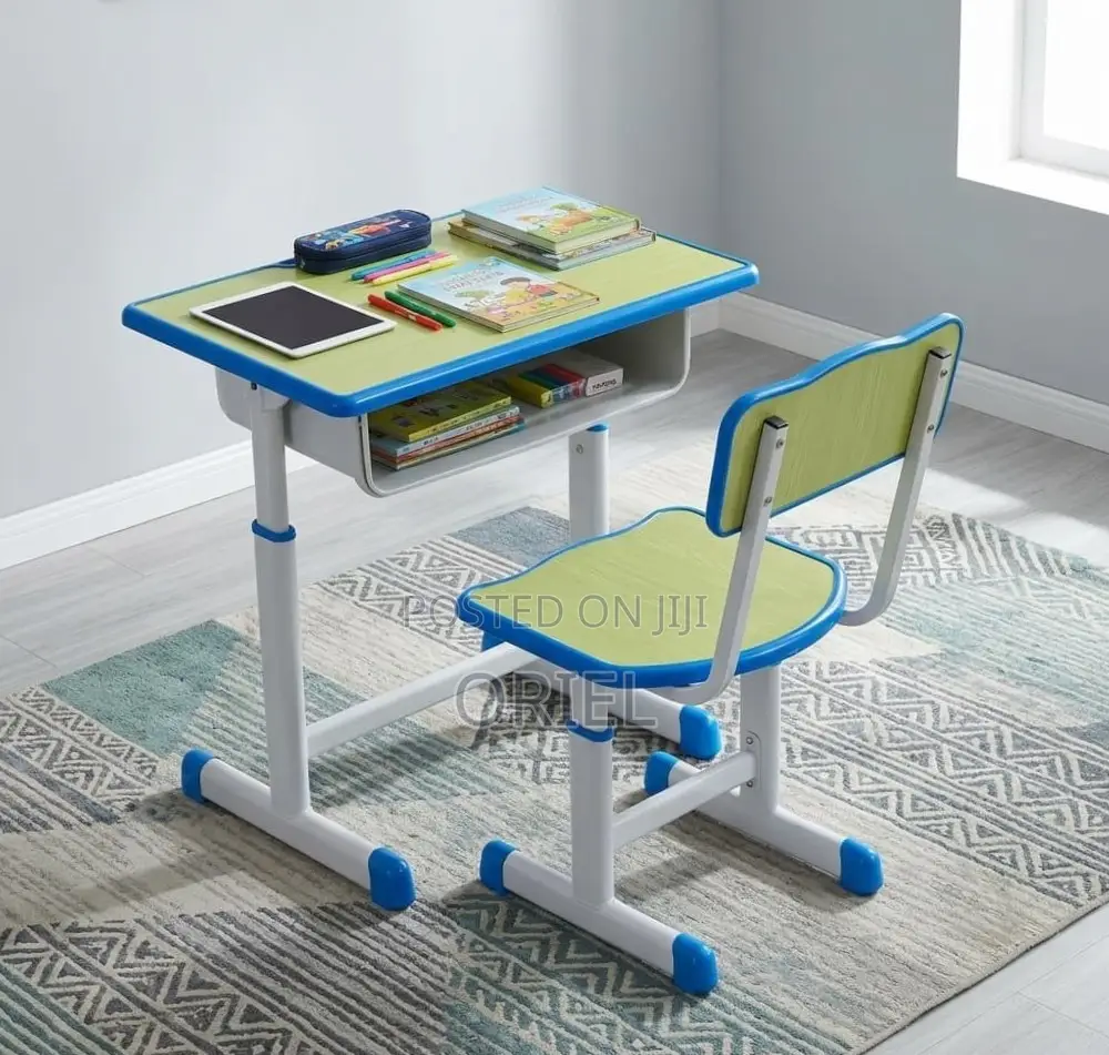 Kids Study Set : Height Adjustable Modern Kids Study Desk Set