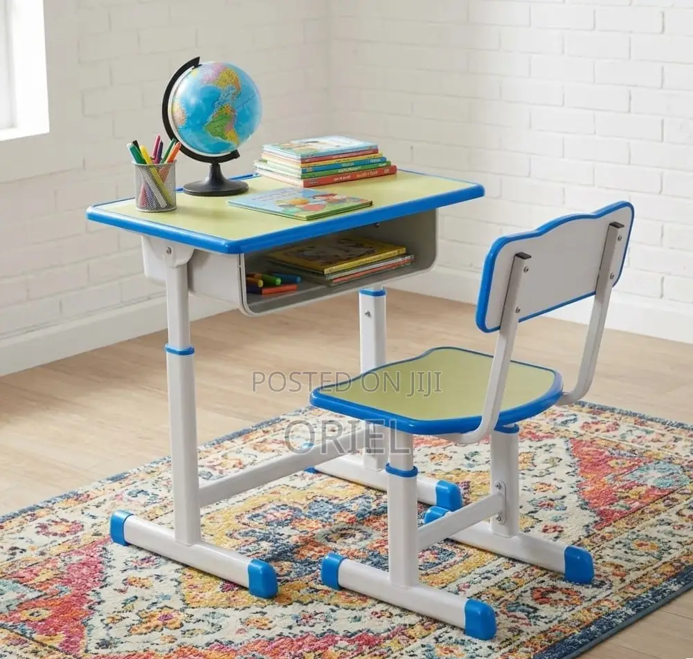 Kids Study Set : Height Adjustable Modern Kids Study Desk Set