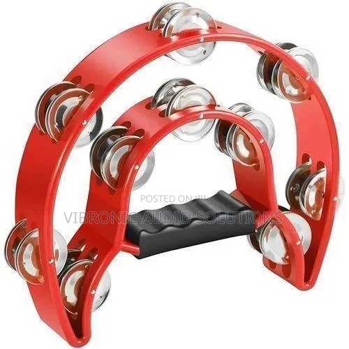 Tambourine Musical Instrument Half Moon Double