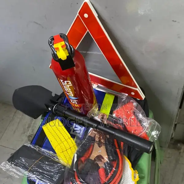 Professional 9pc Car Emergency Kit Fire Extinguisher Safety Kit