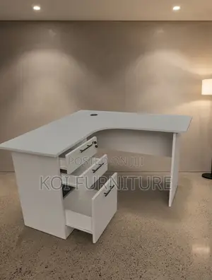 Office Desk; 1.2 Meters Curved L Shaped Home Office Desks