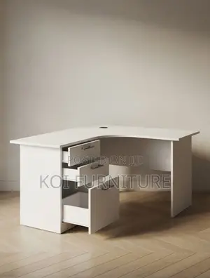 Office Desk; 1.2 Meters Curved L Shaped Home Office Desks